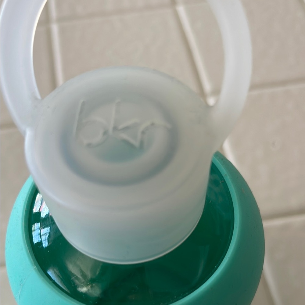 bkr Aqua Blue Glass Water Bottle
